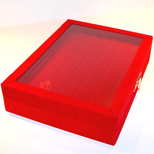 玻璃戒盒-外紅內紅-大